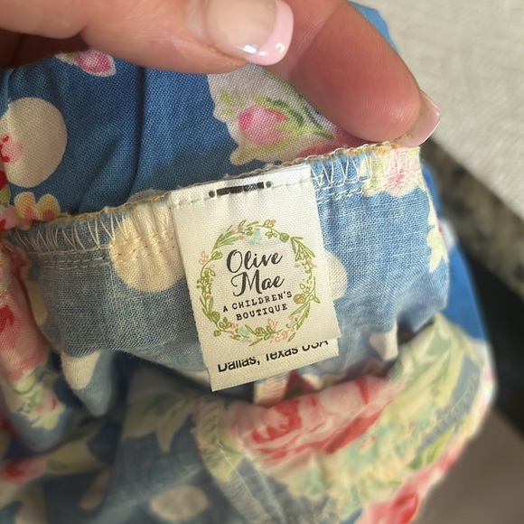 Olive Mae Girls size 7/8 Back To School Apples tunic & matching capri pant-adorb - Picture 10 of 11